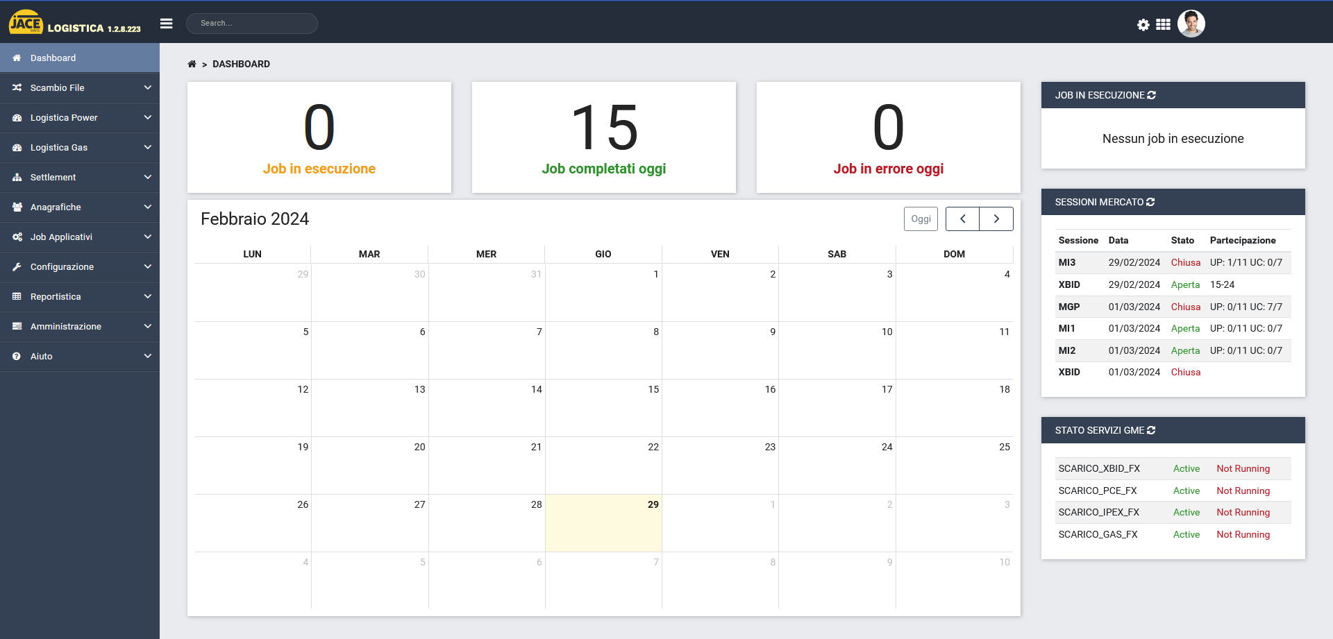 Logistic: Dashboard